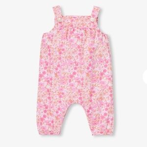 Baby girl overalls in Liberty fabric - pink/multicolour - 12 Months